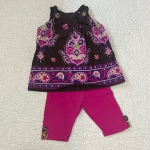 🟠Two piece 12 months dress and long short set